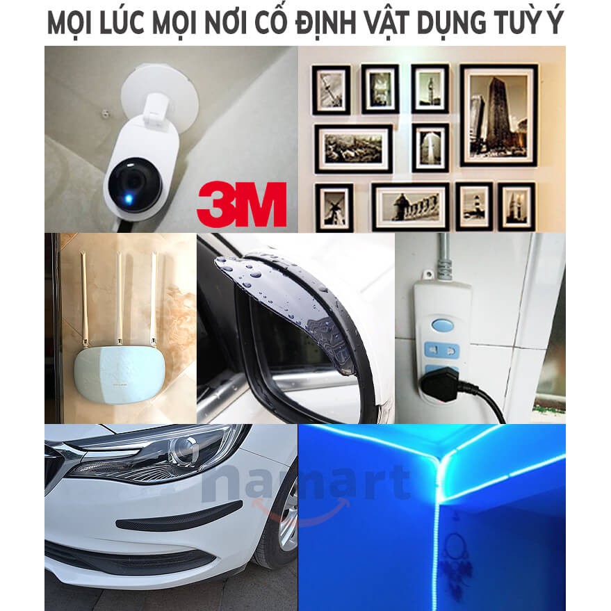 Băng Keo 3M 2 Mặt Dày 1.5mm Dán Tường Keo Xốp 2 Mặt Dán 3M Đa Năng Chịu Lực