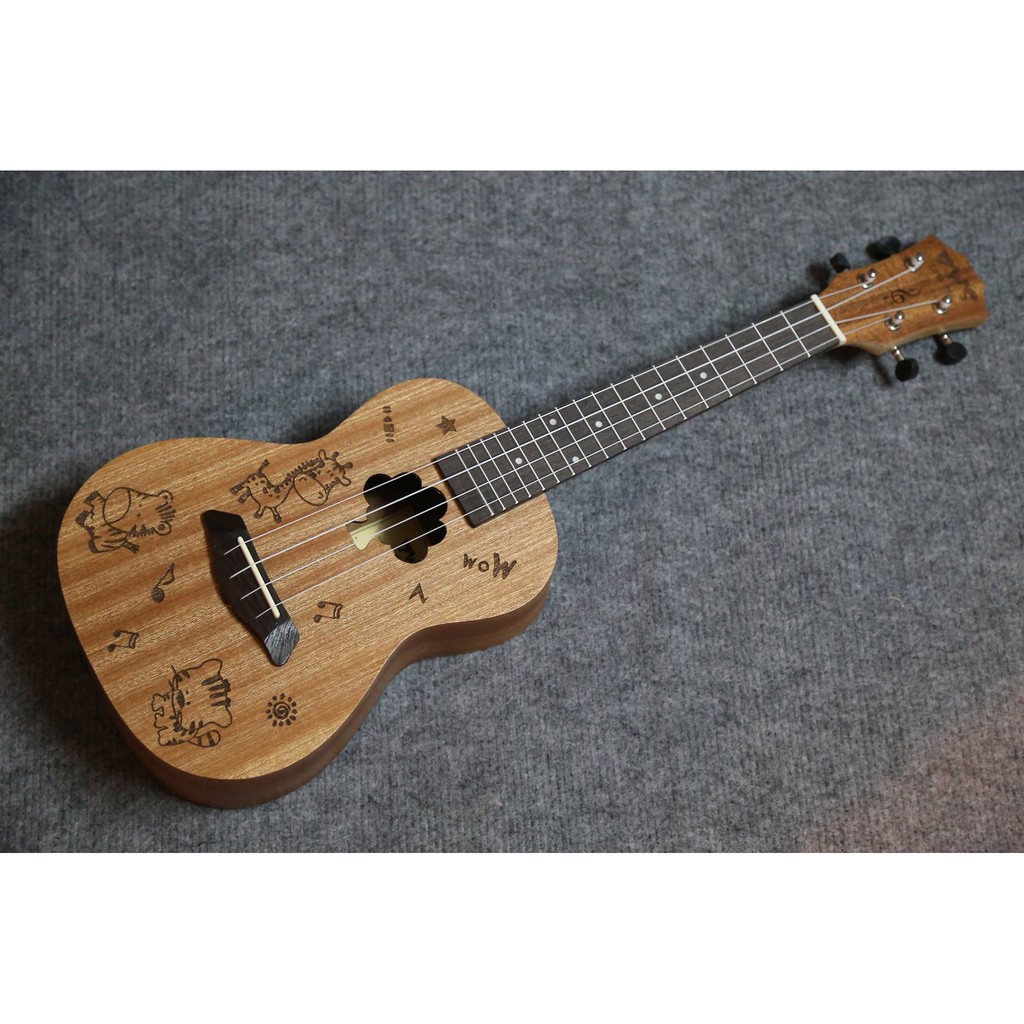 Đàn Ukulele Concert BWS 23inch Gỗ Mahogany Cao Cấp (Tặng kèm Full Phụ Kiện)