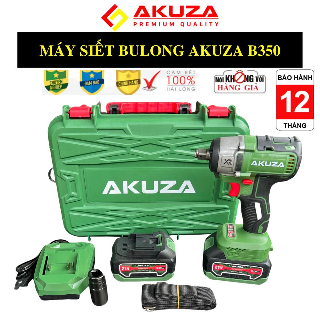 Máy siết bulong pin AKUZA B350Pro Lực Siết 350N/m 2 Pin 10 Cell không chổi than. ...