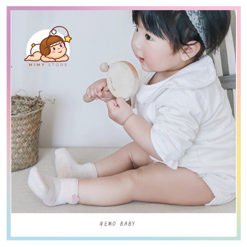 Tất Lưới 𝐍𝐄𝐌𝐎 𝐁𝐀𝐁𝐘 - Set 3 Đôi Cho Bé Từ Sơ Sinh Đến 1 Tuổi