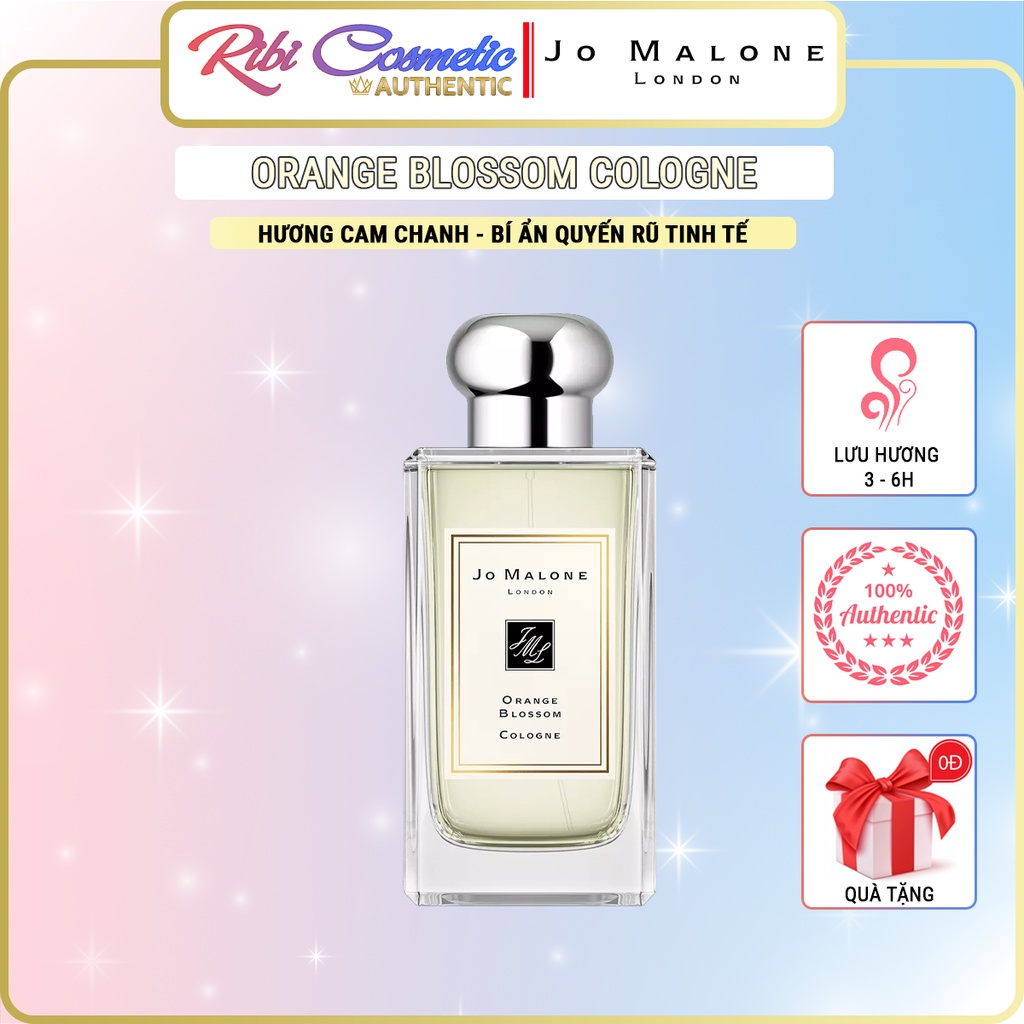 Nước hoa dầu thơm unisex nam nữ Jo Malone Orange Blossom Cologne lưu hương lâu 6 - 8 giờ,chính hãng 100% Ribi cosmetic