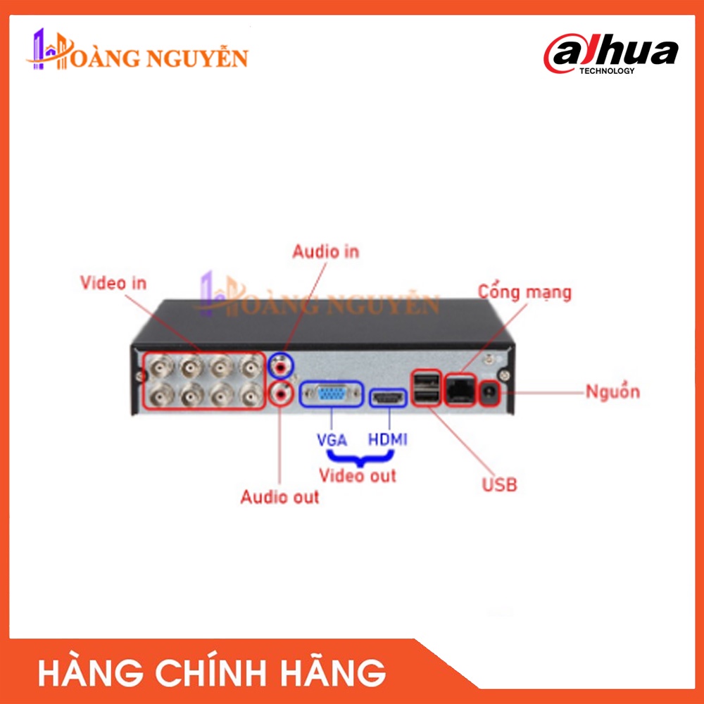 [NHÀ PHÂN PHỐI] Đầu Ghi DH-XVR1A08 8 Kênh - Hỗ Trợ Camera 2.0MP Bảo Hành 2 Năm