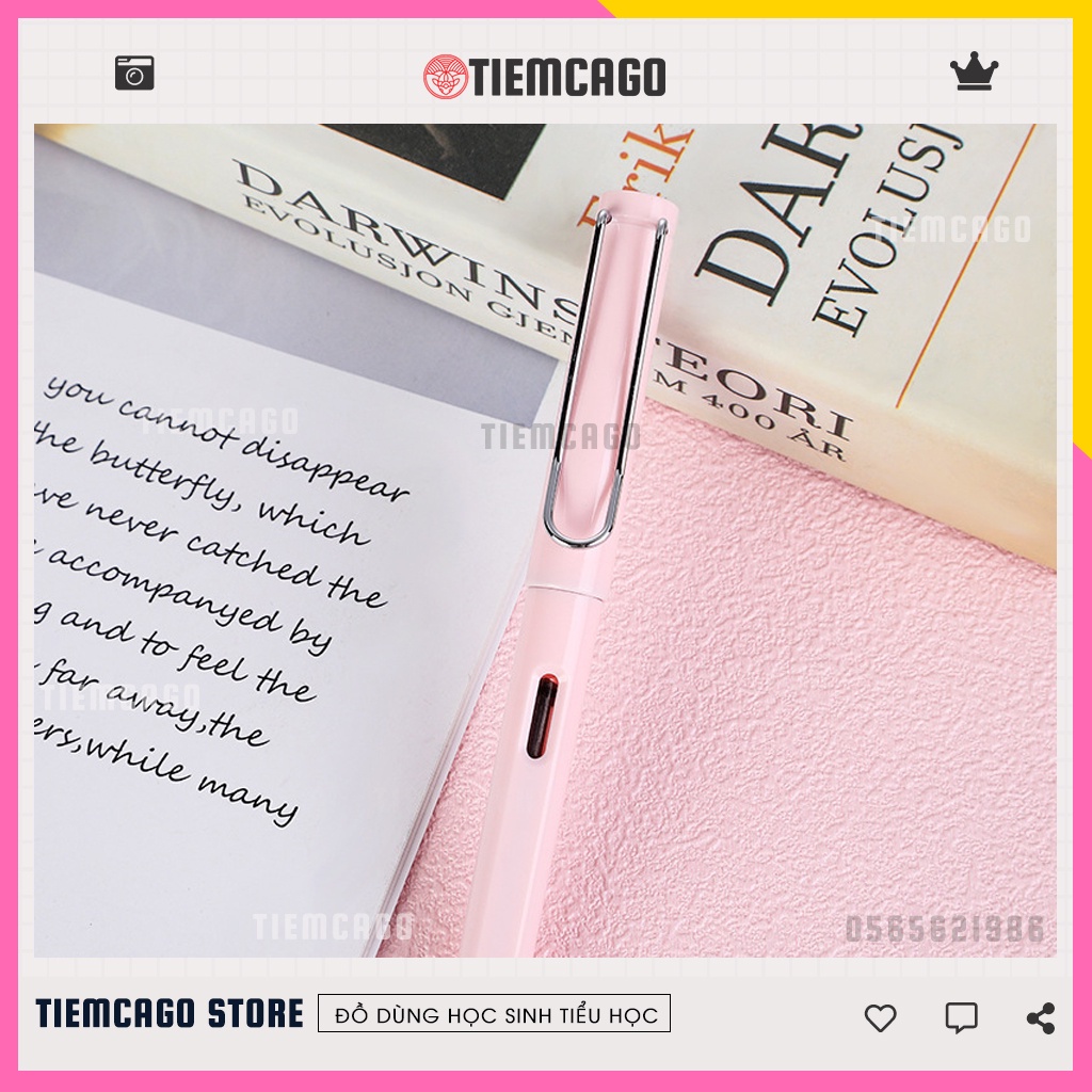 Bút máy luyện chữ đẹp nét thanh đậm ngòi trơn êm ái thân nhỏ cho bé học lớp 1 CG16