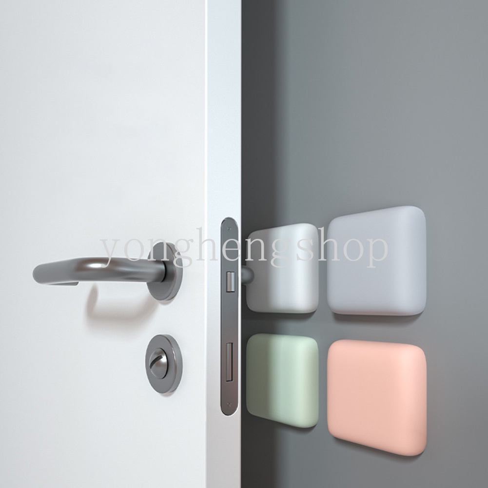 Miếng Chặn Cửa Chống Va Đập Bằng Silicone Hình Tròn/Vuông Tự Dính