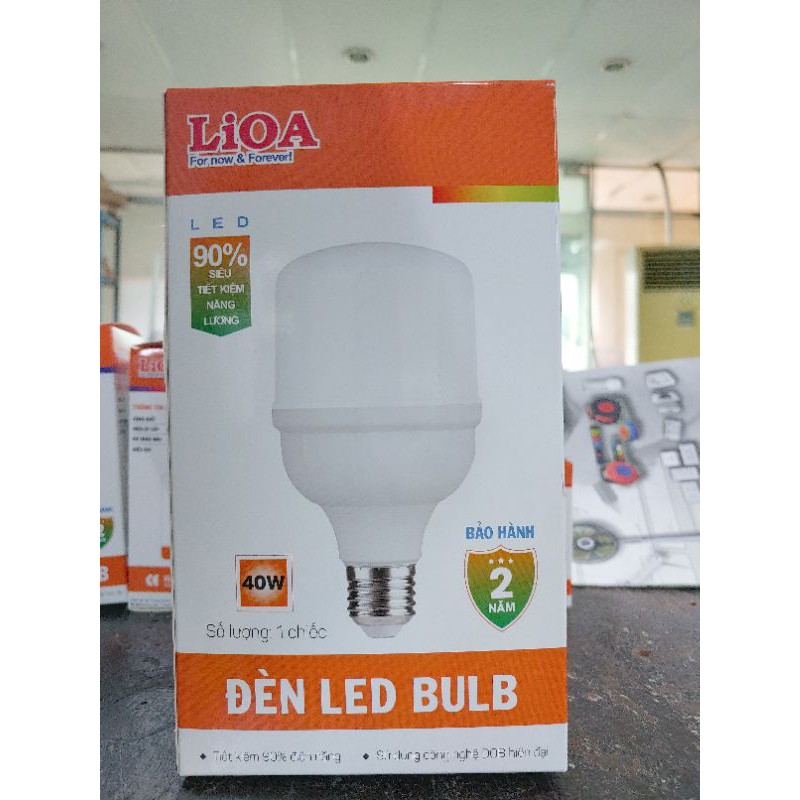 Bóng đèn Led BULB LiOA Siêu tiết kiệm điện Công suất 40W Bảo hành chính hãng 2 năm