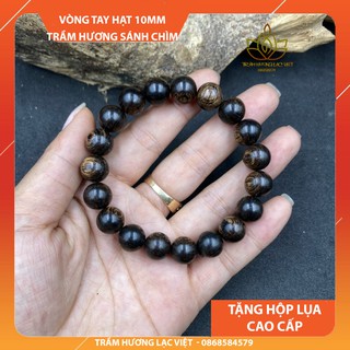 Vòng Tay Trầm Hương Sánh Chìm Cao Cấp Hạt Tròn Size 10 - 12 - 14 mm | Trầm Chìm Loại 1 Thiên Nhiên 100%