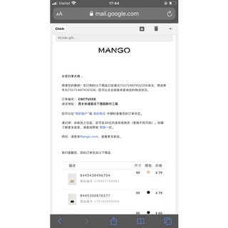 Túi ví mango có sẵn dư