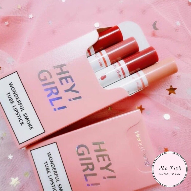 👄SET SON ĐỘC LẠ HÌNH BAO THUỐC LÁ "HEY!GIRL!" CUỐN HÚT MỌI ÁNH NHÌN👄 GIÁ CHỈ 125K/FULL SET