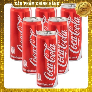 1 lốc 6 lon coca-cola/ cam splash 330ml