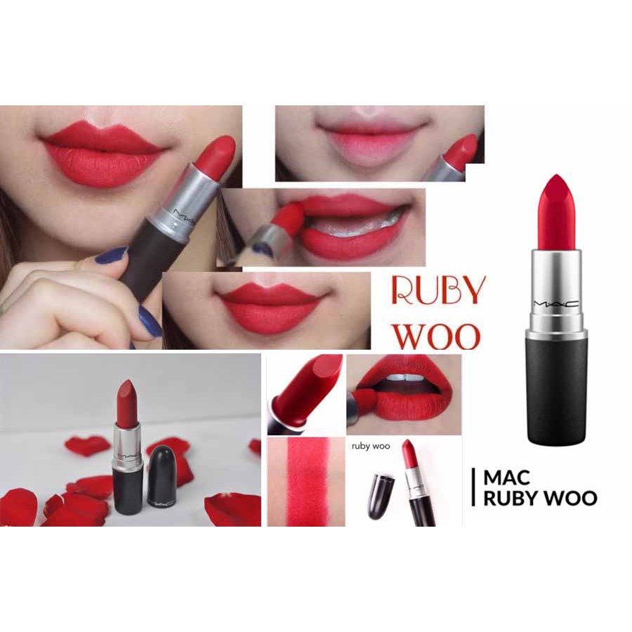 🌺🌺Son MAC Ruby Woo 💋 Chính Hãng Màu Siêu Hot