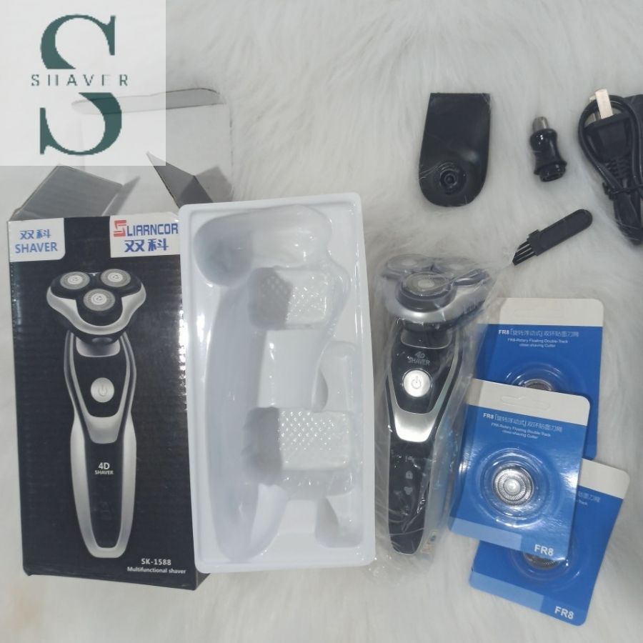 máy cạo râu đa năng SHAVER SK1588 và 3 lưỡi sơ cua FR8