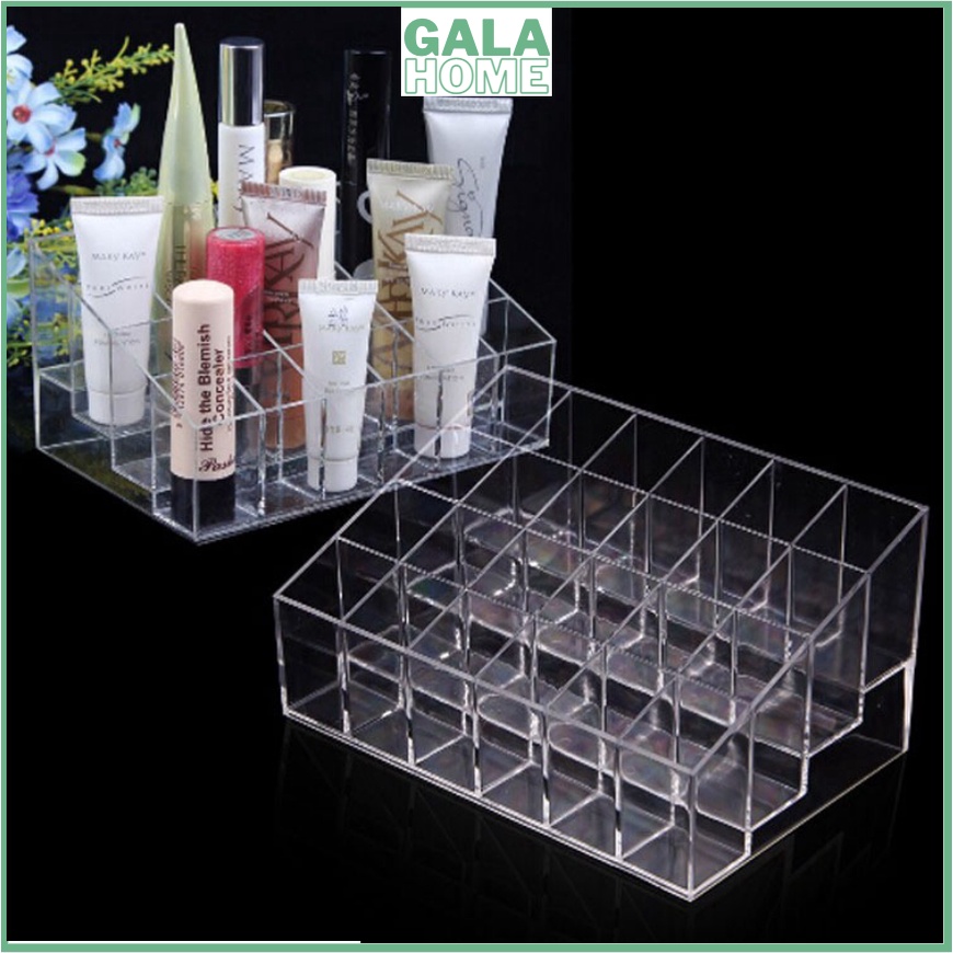 Khay Son 24 Ô tiện lợi khay nhựa mica siêu bền trong suốt siêu rẻ GALA HOME