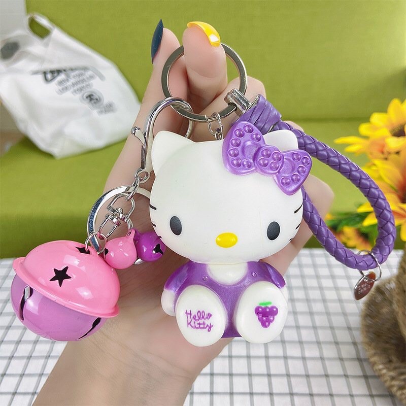 Móc Khoá Hoạt Hình Kèm Chuông Kittyy Cực Cute