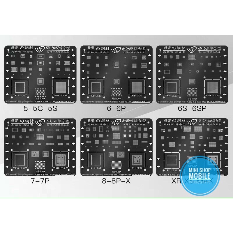 Vỉ đổ chân IC iphone(Vỉ màu xám)