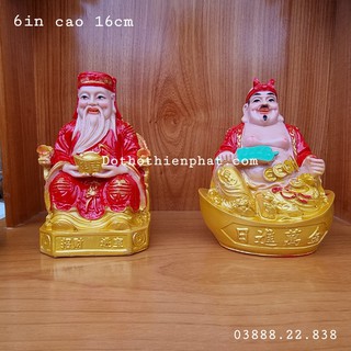 Cặp Thần Tài – Ông Địa 6in cao 16 cm