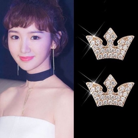 PVN4944 Bông tai Hàn Quốc S925 stud phong các xinh xắn Fringe 4 Hot