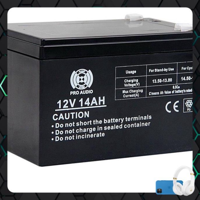 Bình Sạc Acquy Cho Loa Kéo, thay bình củ, nâng cấp,...Bình acquy 12V-14A cho loa , Bình Ác quy loa lớn