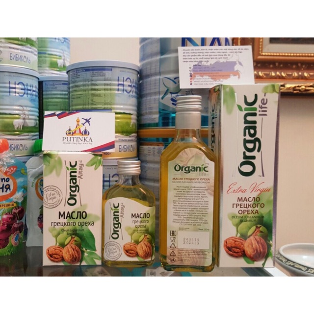 Dầu óc chó Nga Organic 150ml