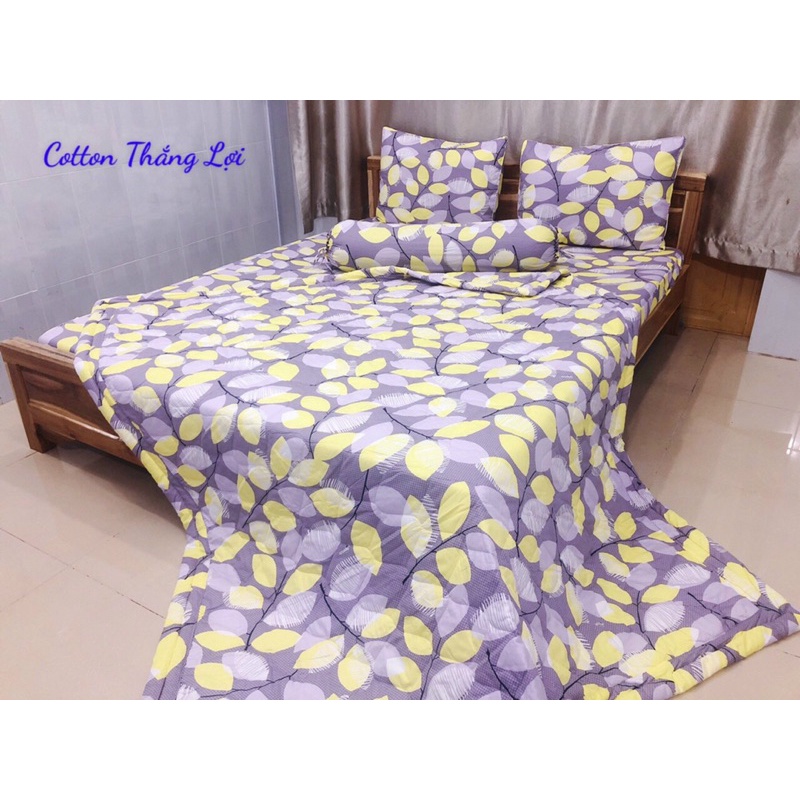 SET 5 MÓN {Size Drap 1m6} VẢI COTTON Thắng Lợi 100% chat chọn mẫu