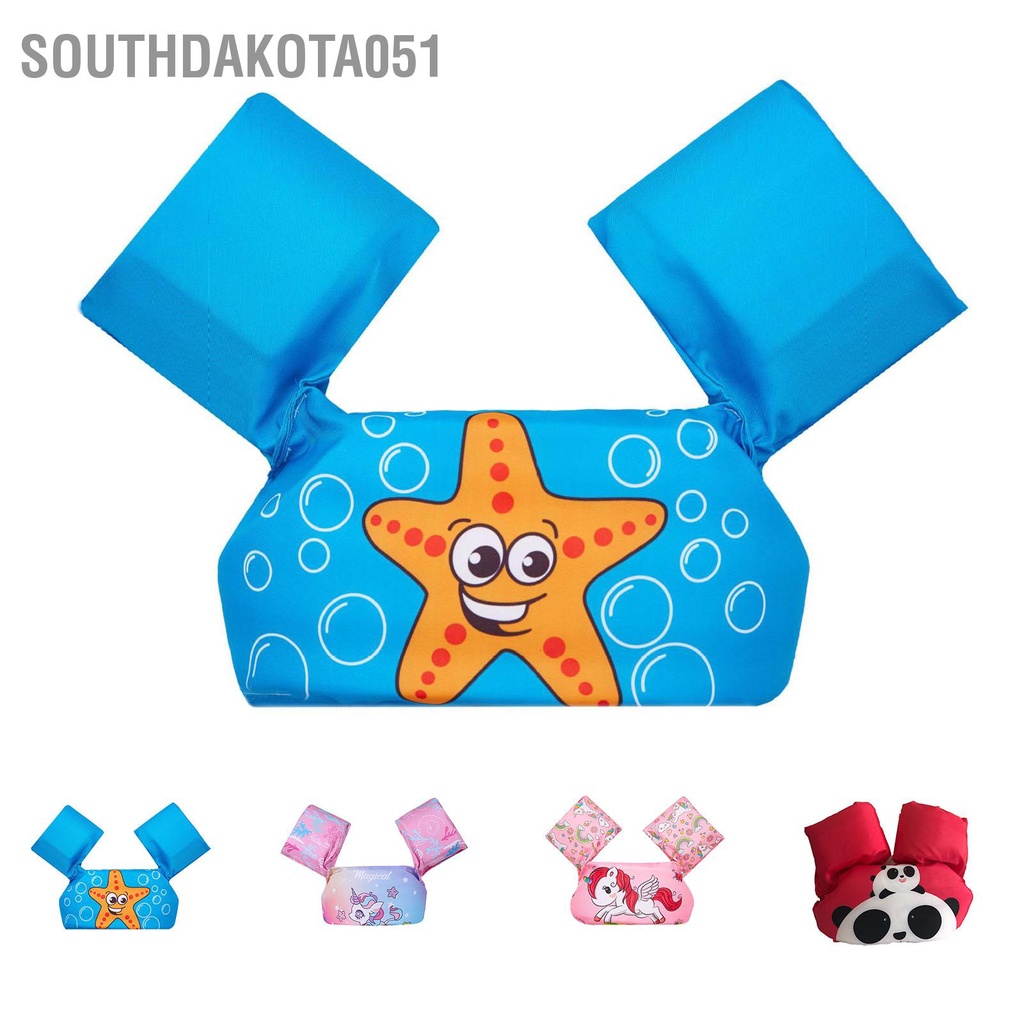 [Hàng HOT] Phao tập bơi liền thân cho bé 2-6 tuổi - phao tay đỡ ngực cho bé có dây đeo vai【Southdakota051】