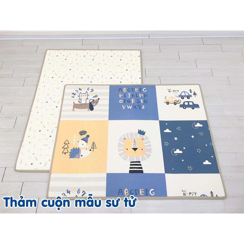 Thảm cuộn trải sàn cho bé 2 mặt, thảm XPE Umoo loại dày cao cấp an toàn cho bé