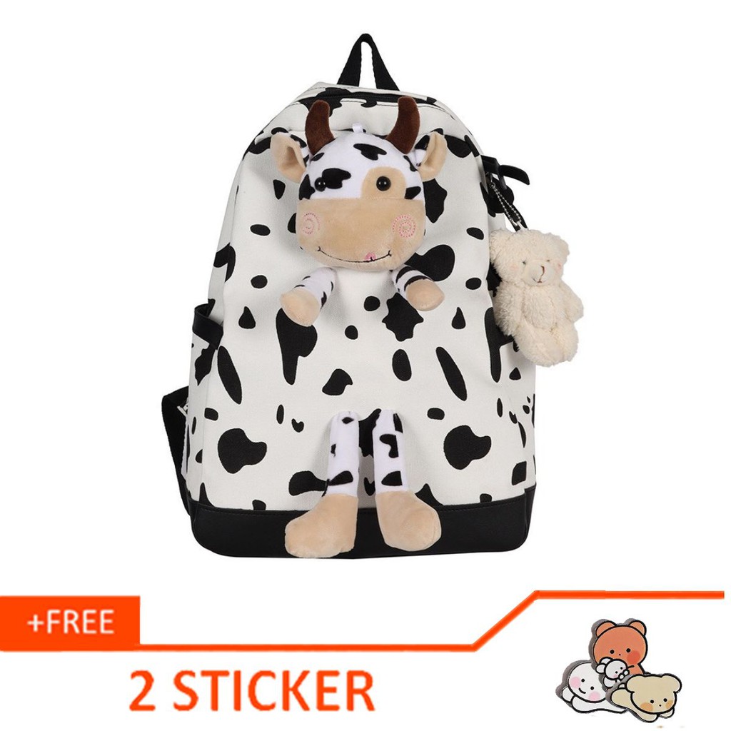 Balo bò sữa Ulzzang nam, nữ vải canvas chống nước 621BOS