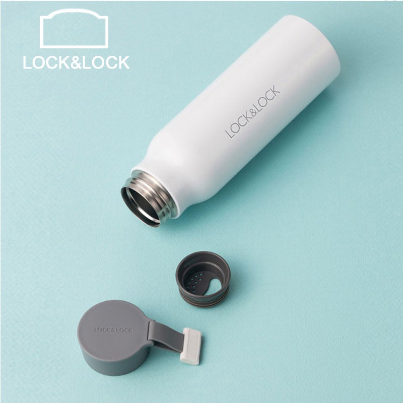 [Mã LIFEHL25 giảm 10% đơn 350K] Bình giữ nhiệt Lock&amp;Lock Name Tumbler 500ml Màu trắng LHC4125W