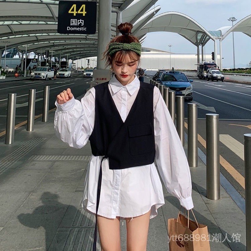 Áo Vest Gile Croptop Khoác Ngoài Menswear Style Cá Tính