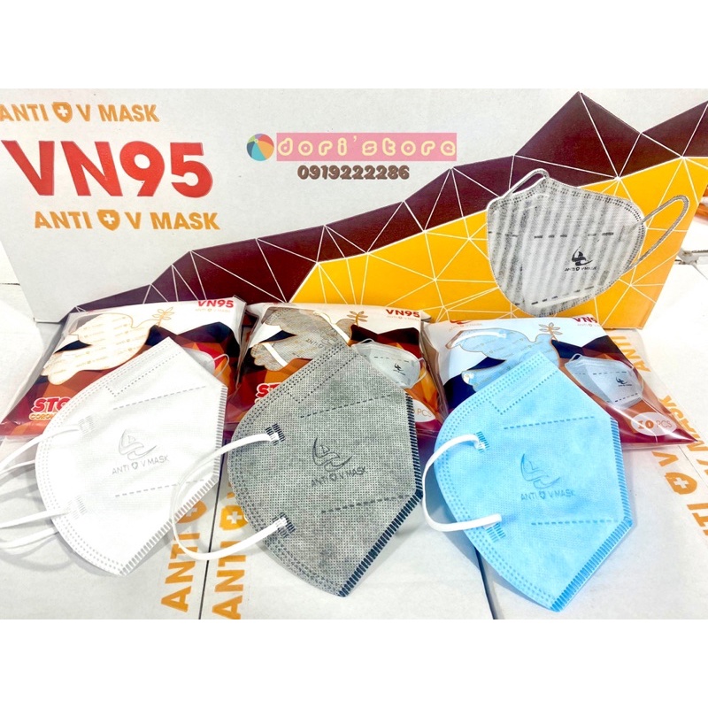 50 CÁI KHẨU TRANG N95 5LỚP ANTI VMASK HOÀNG HOA ĐÀ