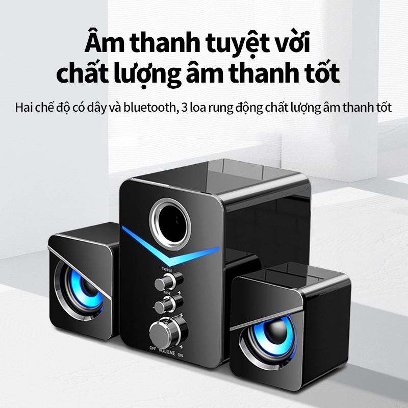 Loa vi tính để bàn MC , SUPER BASS Âm thanh vòm 9D dòng loa máy tính cao cấp cho laptop, pc