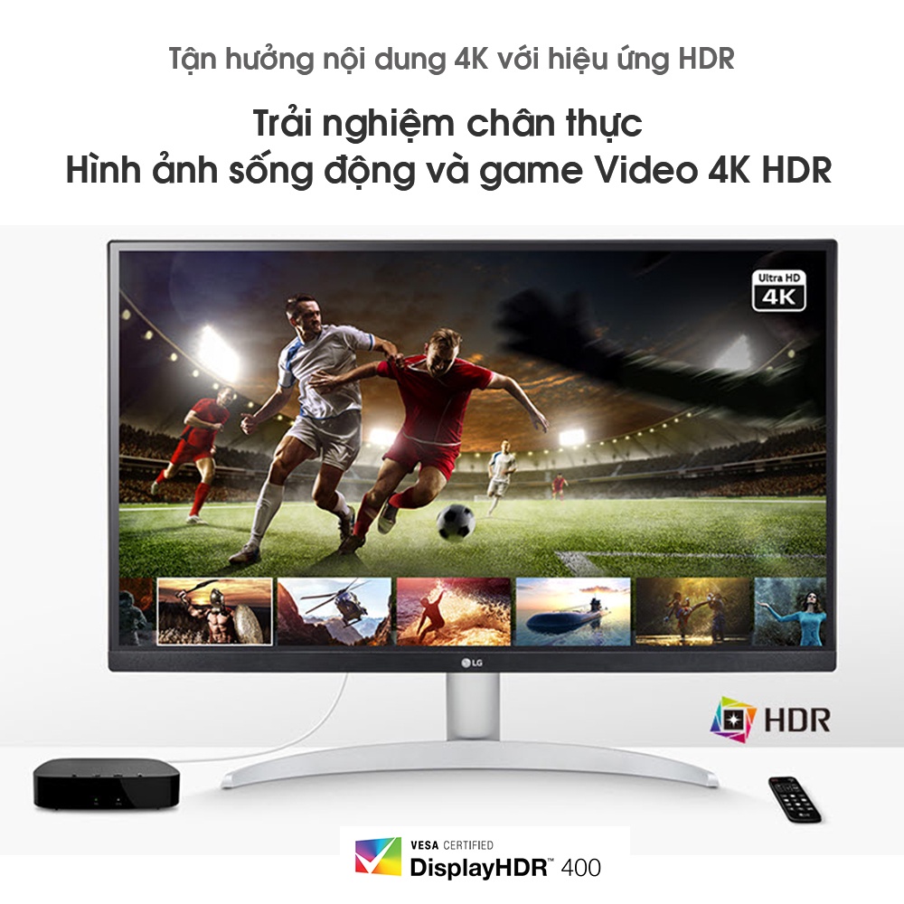 Màn Hình LG 27UP600-W 27'' 4K UHD IPS VESA DisplayHDR™ 400 - Hàng Chính Hãng | BigBuy360 - bigbuy360.vn