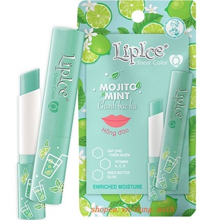 Son Dưỡng Có Màu 2.4G Lipice Sheer Color Q Mojito Mint Hồng Đào