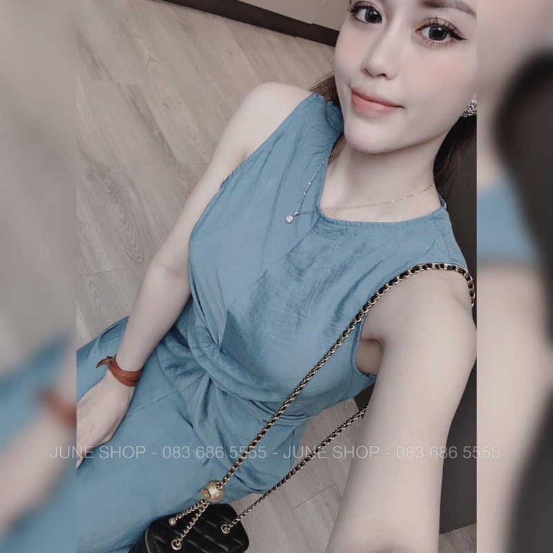 BÁN SỈ VÁY XANH XOẮN EO BUỘC DÂY CHO NỮ | BigBuy360 - bigbuy360.vn