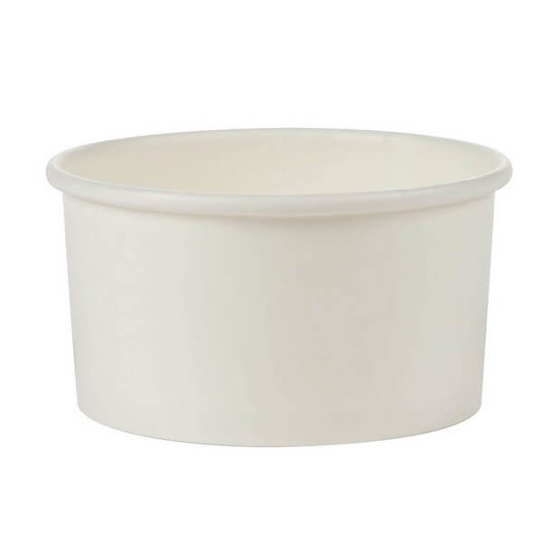 SET 50 Tô giấy Kraft TRẮNG kèm nắp cỡ 1000ml đựng thức ăn, làm bánh bông lan