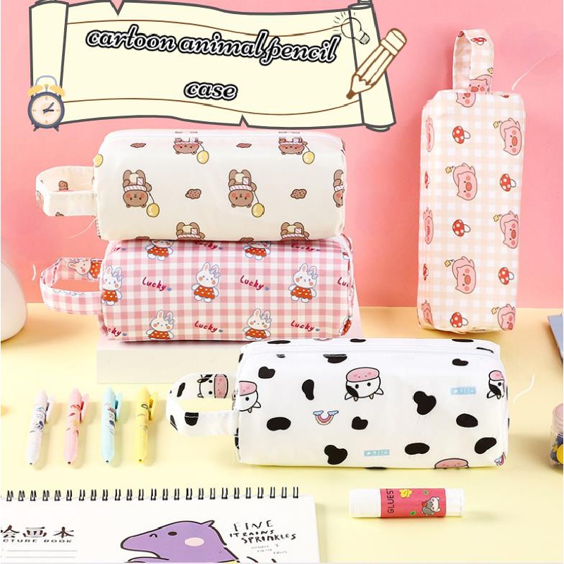 Túi Đựng Bút Đa Năng Sức Chứa Lớn Phong Cách Hoạt Hình Nhật Bản Đơn Giản Cho Học Sinh Tiểu Học Ốp