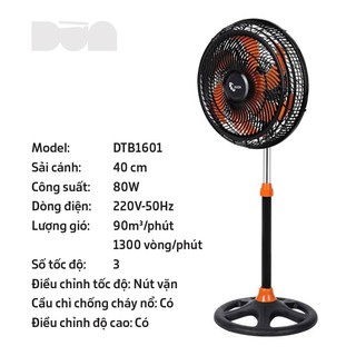 QUẠT CÂY TURBO ASIA DTB1601-XV0