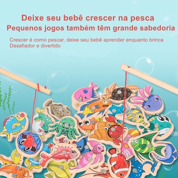 Bộ Đồ Chơi Câu Cá Nam Châm 31 / 15 Món Bằng Gỗ Cho Bé