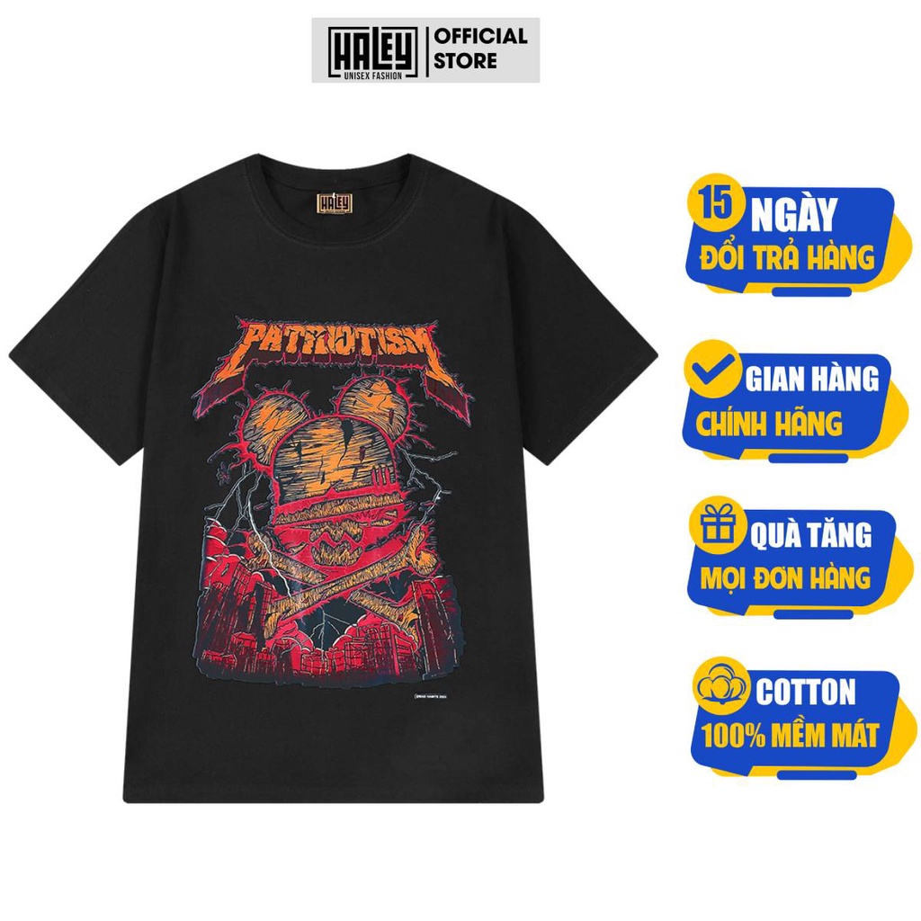 Áo Thun Unisex Tay Lỡ TN156 Form Rộng Nam Nữ street wear cá tính HALEY vải cao cấp chất cotton 100% siêu thoáng mát
