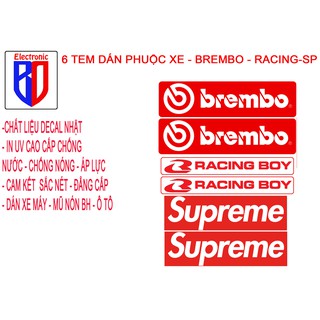 6 TEM DÁN PHUỘC GẤP IN TRONG BREMBO