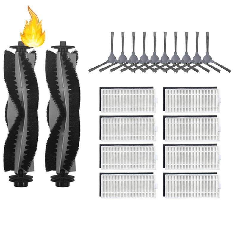 Bộ bàn chải chính và màng lọc cho robot hút bụi Coredy R550 R500+ R600 R650 R750