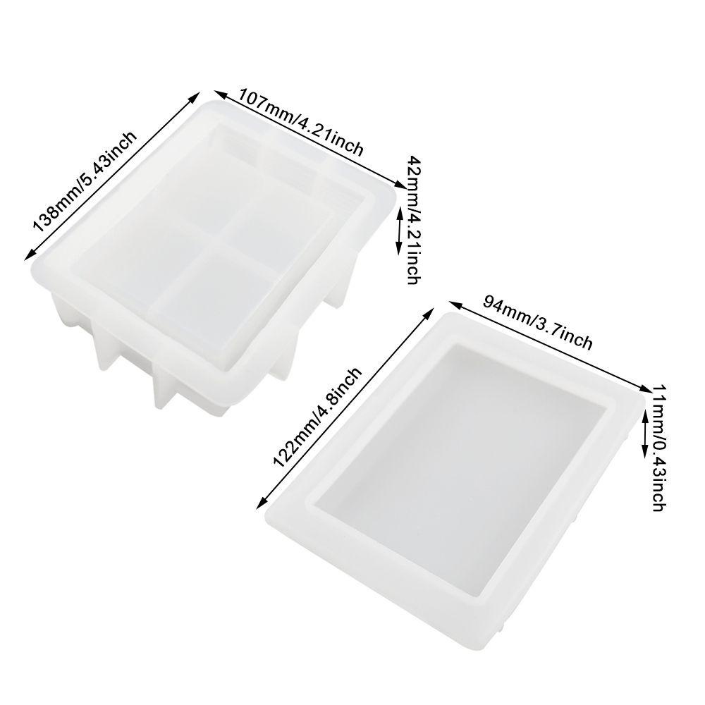 LONTIME Khuôn Silicone Làm Hộp Đựng Trang Sức Tráng Gương DIY