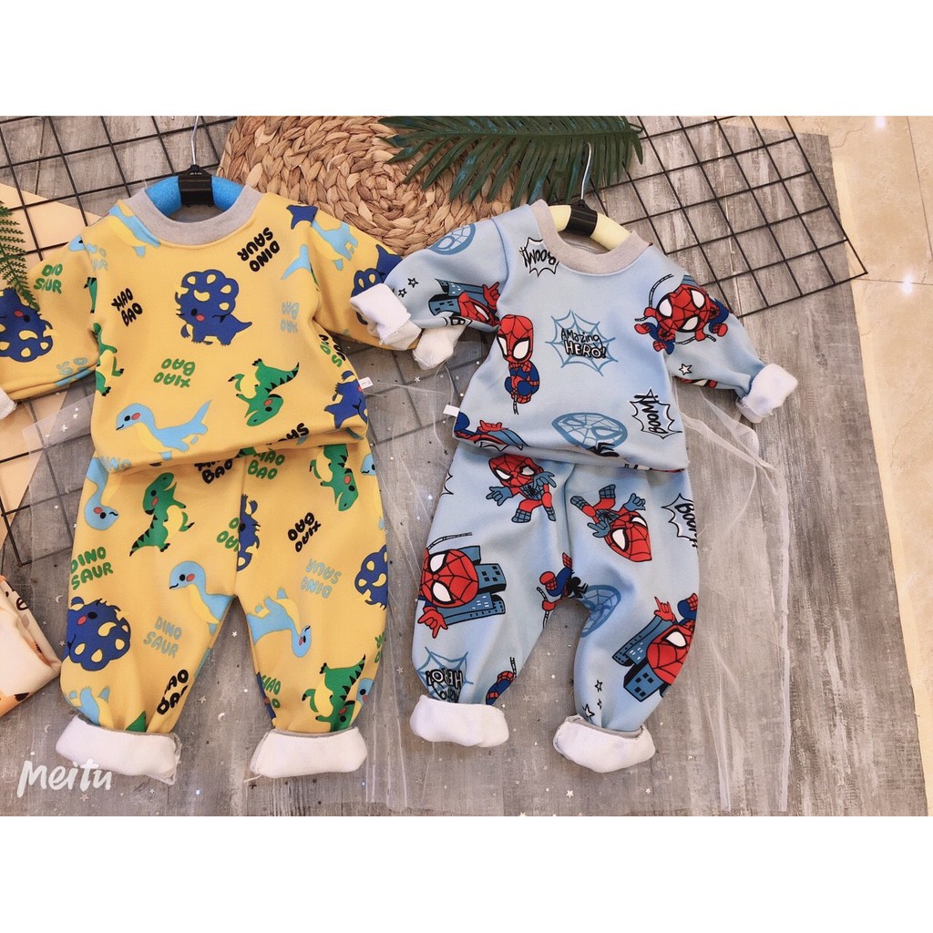 Bộ nỉ bông cho bé trai,bé gái họa tiết xinh cute