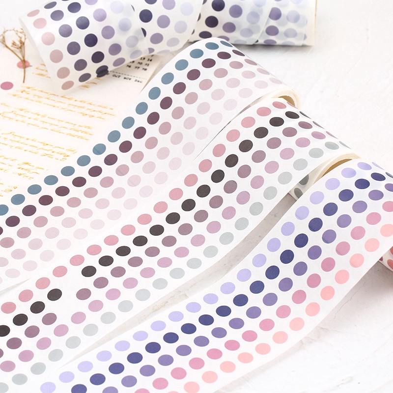 Sticker tròn dán trang trí thủ công DIY độc đáo