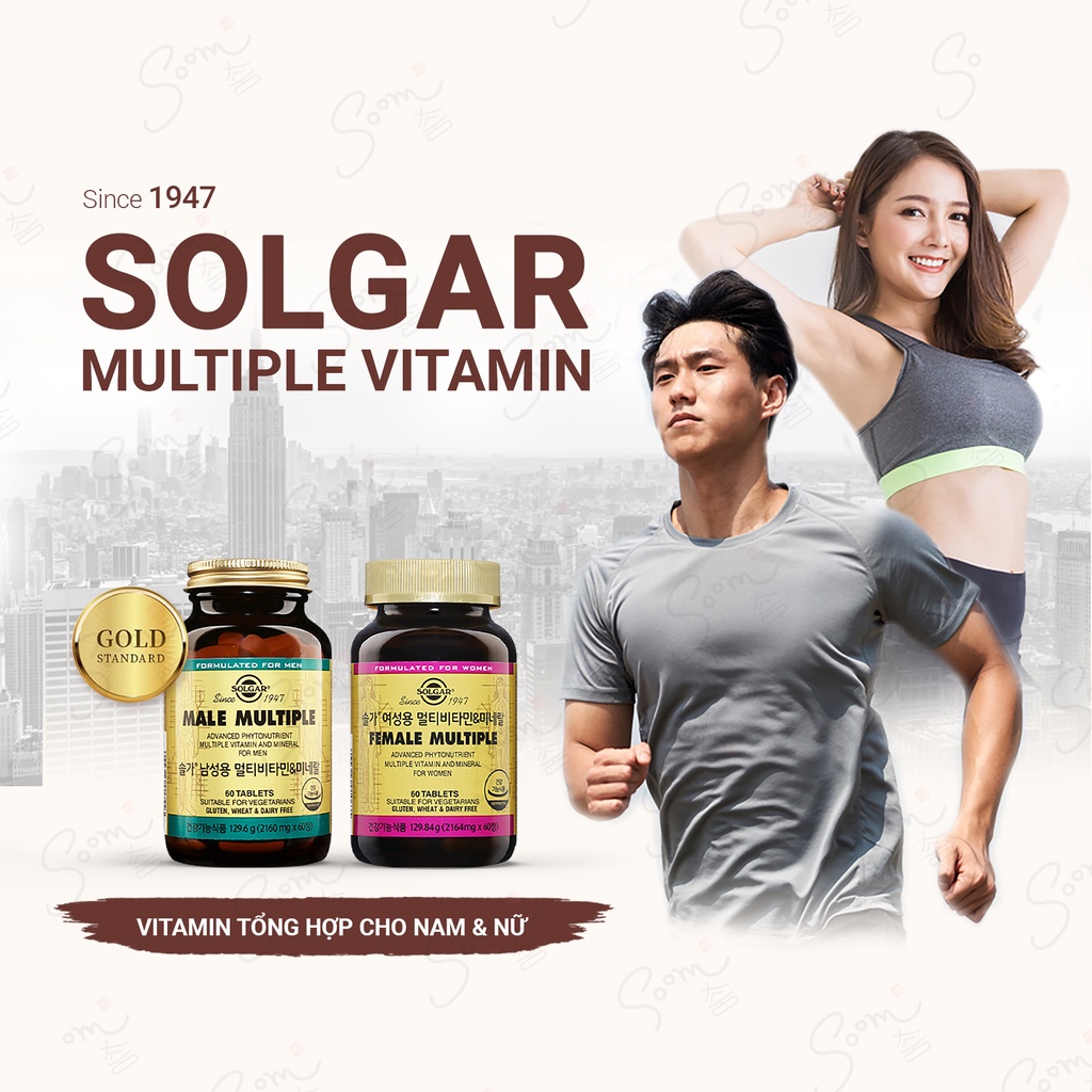 VI.TA.MI.N TỔNG HỢP DÀNH CHO NAM VÀ NỮ - SOLGAR MULTIPLE VITAMIN