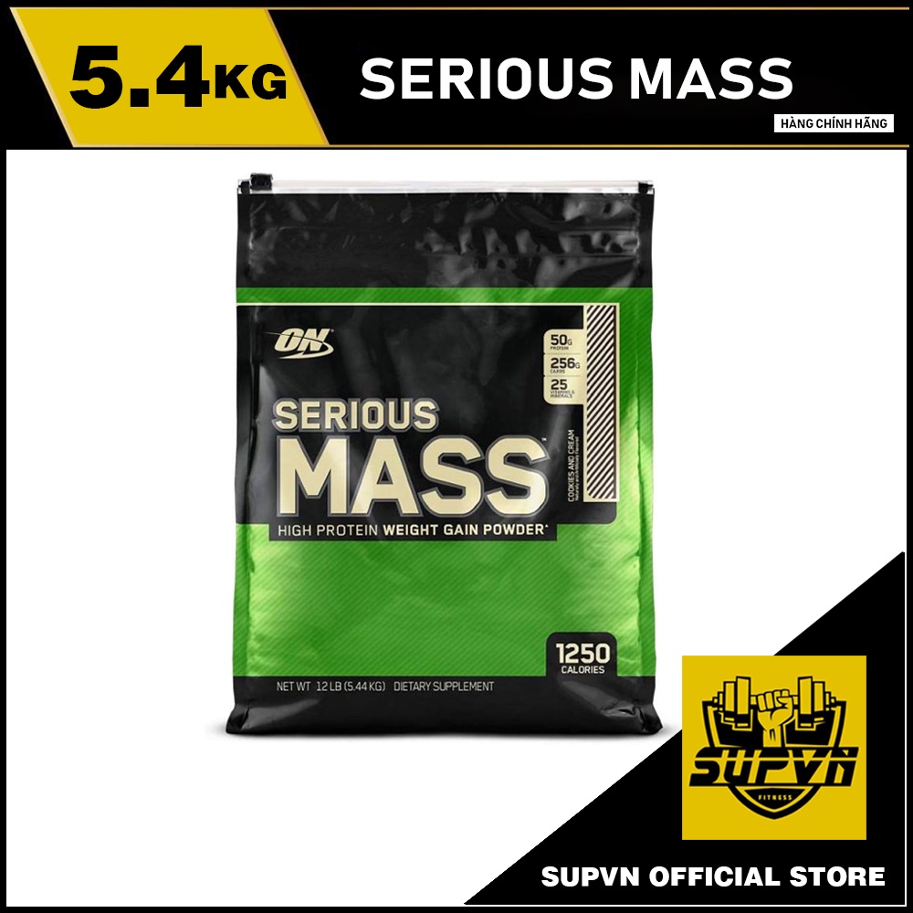 Serious Mass On 12lbs - Sữa tăng cân tăng cơ giàu dinh dưỡng dành cho người gầy - Optimum Nutrition Serious Mass Weight
