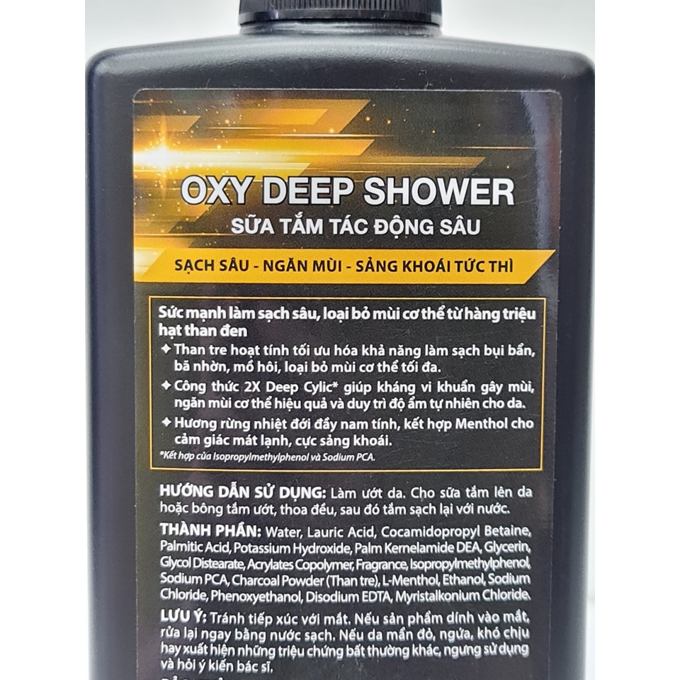 Sữa Tắm Cho Nam Tác Động Sâu Oxy Deep Shower 500ml