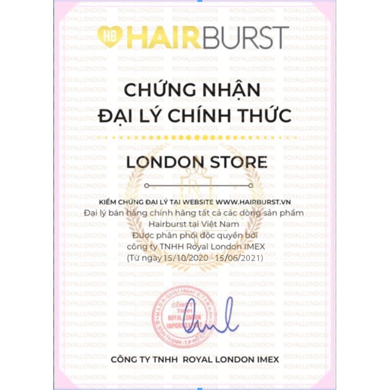 Cặp gội xả HAIRBURST hoặc  Xịt tóc HairBurst  hỗ trợ  tóc mọc dài hơn chắc khỏe hơn 350ml/chai | BigBuy360 - bigbuy360.vn