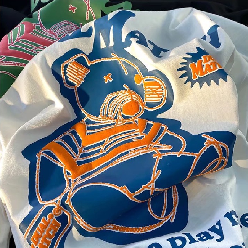 Áo Thun Tay Ngắn Dáng Rộng In Họa Tiết Hoạt Hình Phong Cách Hip Hop Thời Trang Mùa Hè Cho Nam Và Nữ