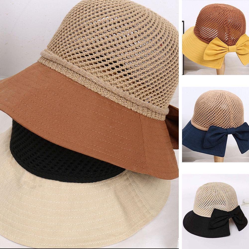 Mũ Cói Rộng Vành Đính Nơ Thời Trang Du Lịch Cho Nữ