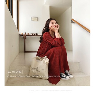 Váy xòe dáng dài Babydoll dài tay nhẹ nhàng (Big Size)- ODER